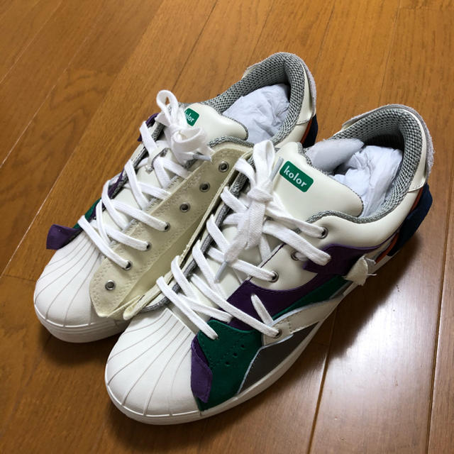 kolor20aw カウハイド×ハンプSNEAKERS 白 新品未使用 27.5