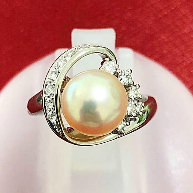 ☆タサキリング☆ TASAKI pt900 アコヤパール アコヤ ダイヤリング