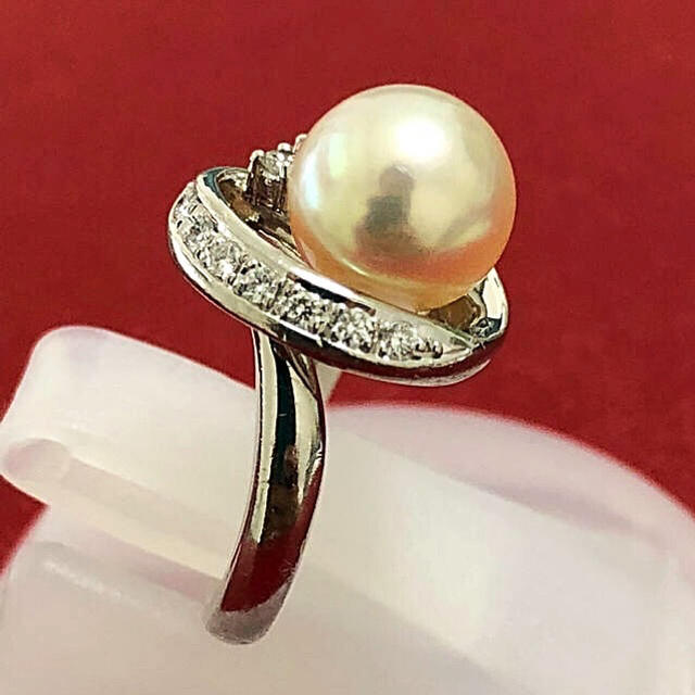 ☆タサキリング☆ TASAKI pt900 アコヤパール アコヤ ダイヤリング