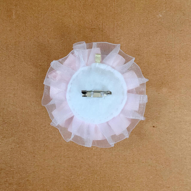 缶バッジロゼット バッグチャーム セット ピンクカラー スター ハンドメイドのアクセサリー(コサージュ/ブローチ)の商品写真