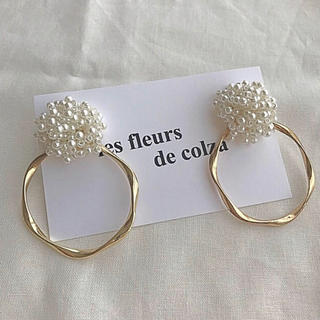 コーエン(coen)のembroidery perl×gold ring pierce/earring(ピアス)