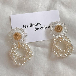 フランフラン(Francfranc)のclear flower×perl loop pierce/earring(ピアス)