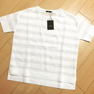 エモダ(EMODA)のW MESH BORDER T/S (カットソー(半袖/袖なし))