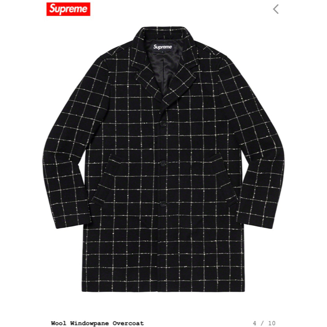 ジャケット/アウター19AW Supreme Wool Windowpane Overcoat