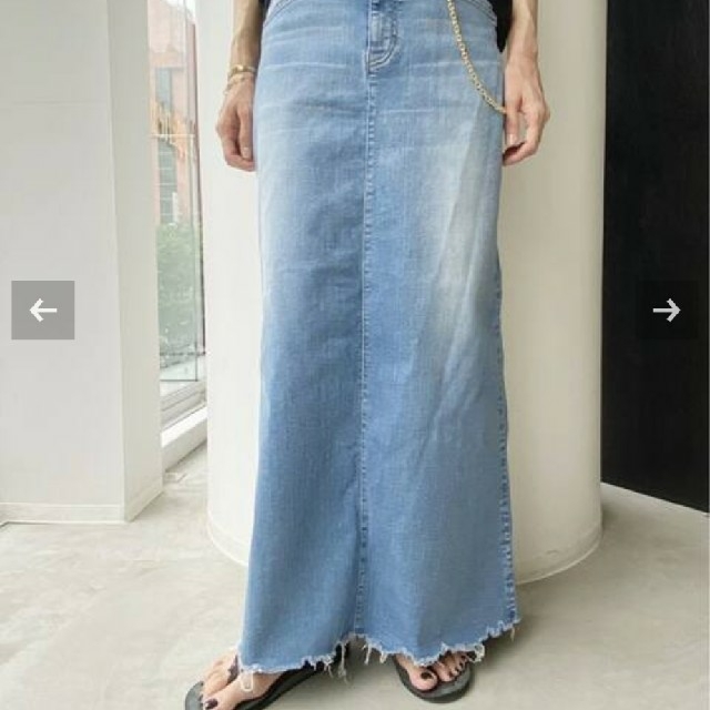 GOOD GRIEF DENIM LONG SK with Chain ブルー