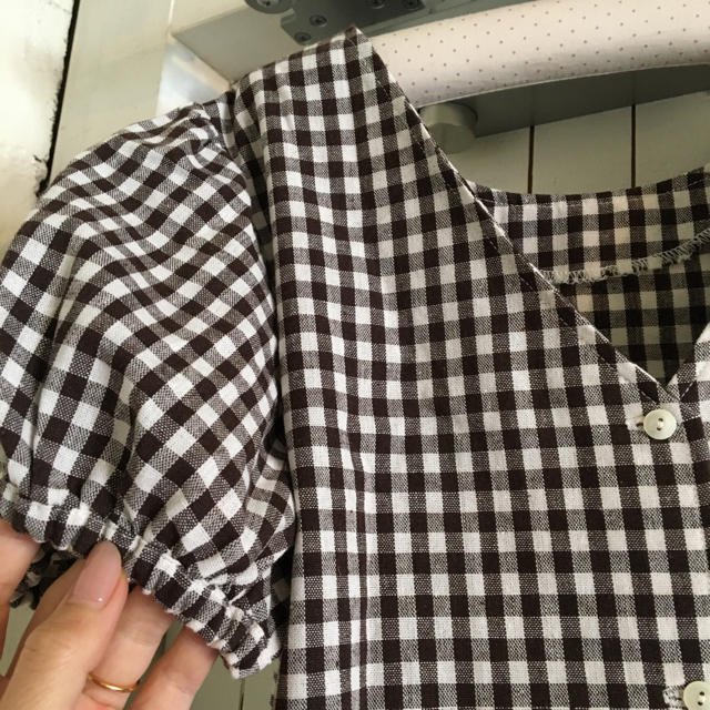 Ron Herman(ロンハーマン)の最終価格🤎RHC gingham check linen blouse. レディースのトップス(シャツ/ブラウス(半袖/袖なし))の商品写真