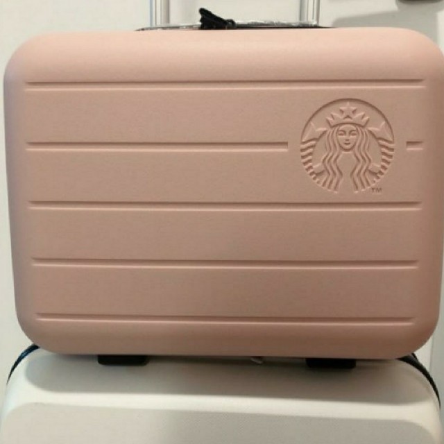 Starbucks Coffee(スターバックスコーヒー)のスタバミニスーツケース　ピンク レディースのバッグ(スーツケース/キャリーバッグ)の商品写真