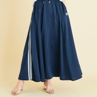 アディダス(adidas)のりん様専用☆ジャージ素材で履きやすい♡adidas スカート　ネイビー(ロングスカート)