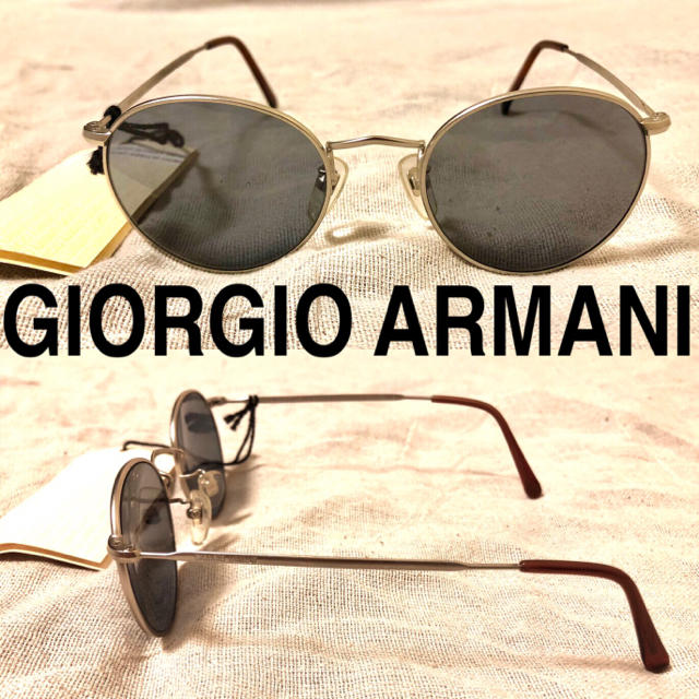 Giorgio Armani(ジョルジオアルマーニ)のGIORGIO ARMANI サングラス　ボストン　メタルフレーム　タグ付き メンズのファッション小物(サングラス/メガネ)の商品写真