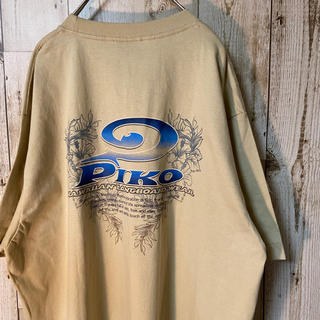 ピコ(PIKO)の古着　PIKO 90's サーファー　メンズ　半袖　Tシャツ  ベージュ　L(Tシャツ/カットソー(半袖/袖なし))