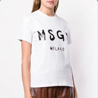 エムエスジイエム(MSGM)のMSGM ロゴTシャツ　レディースSサイズ(Tシャツ(半袖/袖なし))