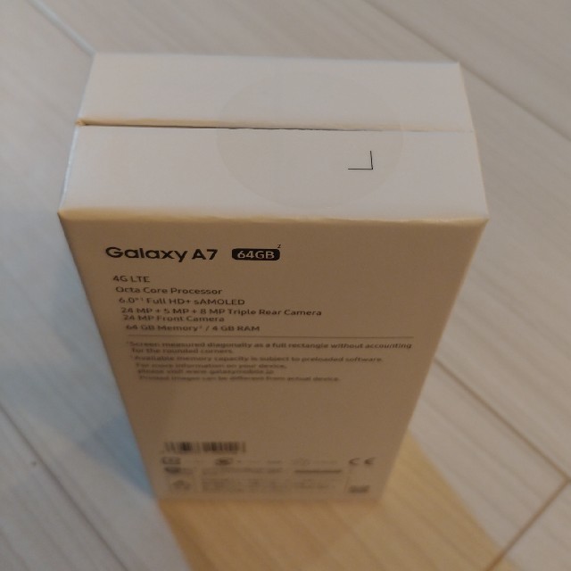 SAMSUNG(サムスン)のGALAXY　A7 ブルー　新品未開封です スマホ/家電/カメラのスマートフォン/携帯電話(スマートフォン本体)の商品写真