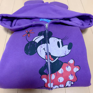 ディズニー(Disney)のディズニー ミニーマウス パーカー 紫 Mサイズ(パーカー)
