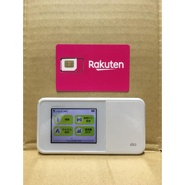 Rakuten(ラクテン)の楽天UN-LIMIT 設定済 SIMフリーWiFiルーター w03 HWD34 スマホ/家電/カメラのスマートフォン/携帯電話(スマートフォン本体)の商品写真