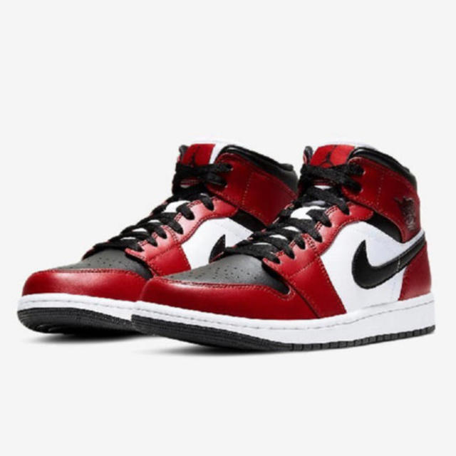 NIKE AIR JORDAN 1 MID CHICAGO BLACK TOE