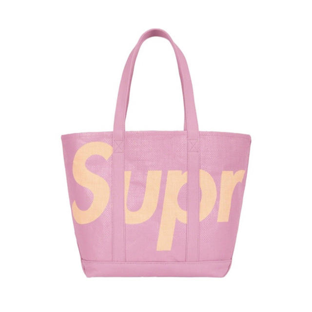 supreme raffia tote black purple セット 2