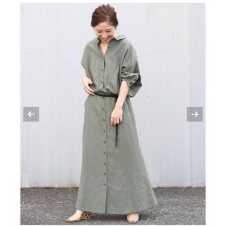 プラージュ(Plage)のplage  semi flare H/S ワンピース　38サイズ(ロングワンピース/マキシワンピース)