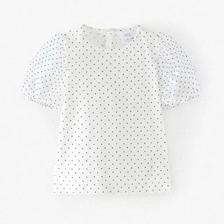 ザラキッズ(ZARA KIDS)の新品 ZARAKIDS ドット ブラウス　116(Tシャツ/カットソー)