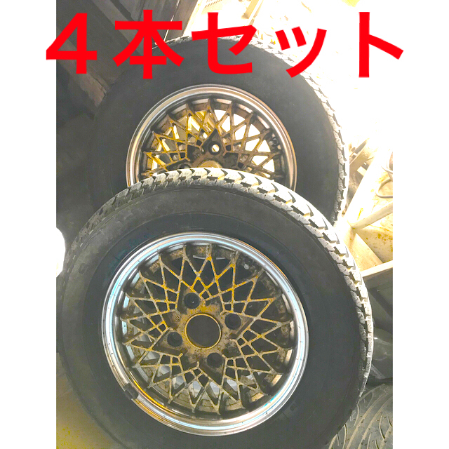 自動車ホイールタイヤ４本セット　175/70-13 メッシュアルミホイール