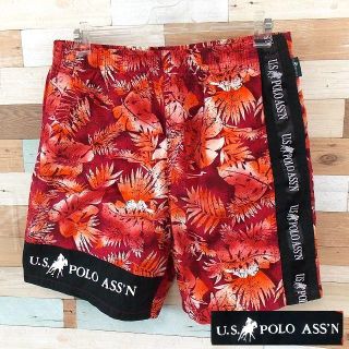 【U.S POLO ASS'N】 美品 ポロ レッド水着 ショートパンツ L(水着)