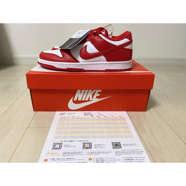 NIKE DUNK LOW university red 27㎝メンズ