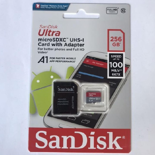 SanDisk microSDカード ウルトラ256GBアダプタ付き☆5