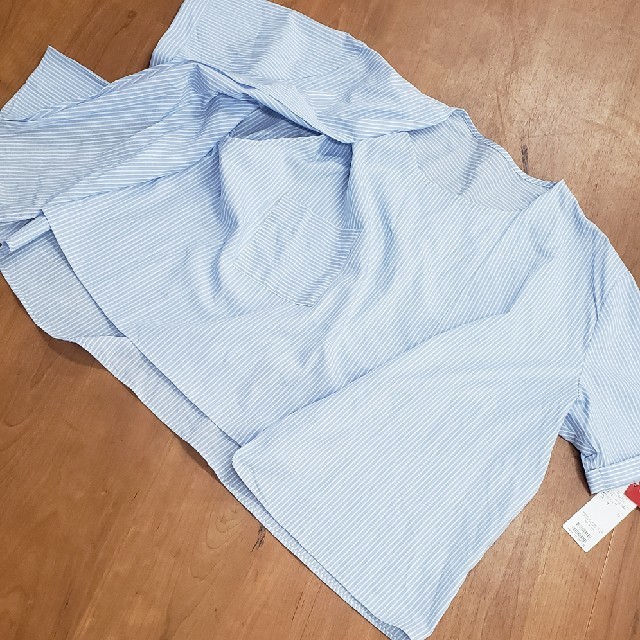 アルディラ　F4ストライプシャツ  5Ｌ レディースのトップス(シャツ/ブラウス(半袖/袖なし))の商品写真