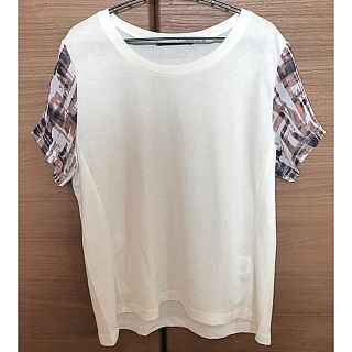 ドゥドゥ(DouDou)の未使用★ドゥドゥ  Tシャツ カットソー 異種素材(Tシャツ(半袖/袖なし))