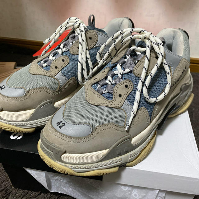 Balenciaga - triple s 42 グレーの通販 by 