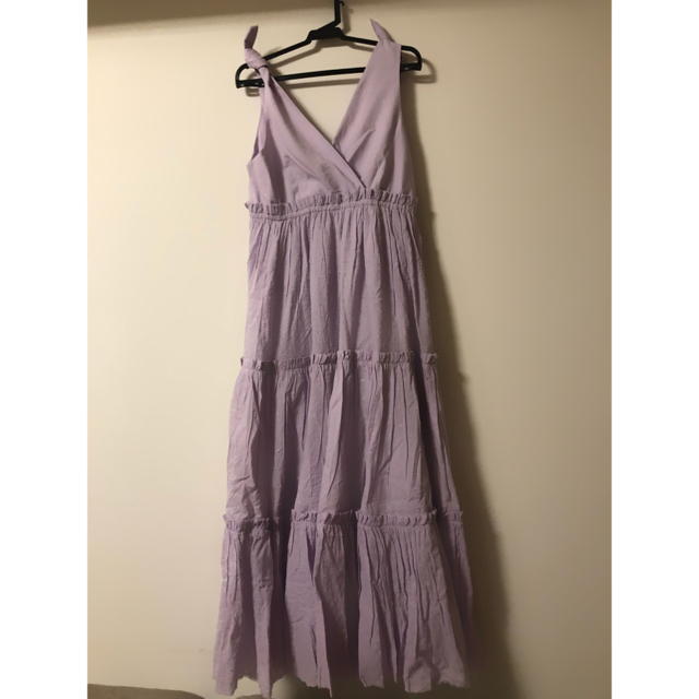 ALEXIA STAM(アリシアスタン)のクーポンで定価以下！Dot Tiered Dress Lavender レディースのワンピース(ロングワンピース/マキシワンピース)の商品写真