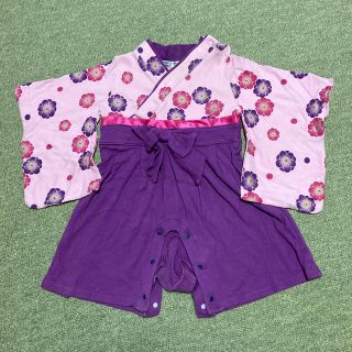 袴風ロンパース　80cm(和服/着物)