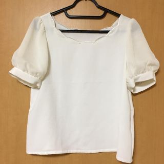 マジェスティックレゴン(MAJESTIC LEGON)のマジェ♡スカラップシフォンブラウス(シャツ/ブラウス(半袖/袖なし))