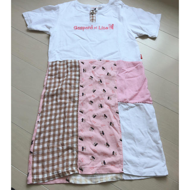 gaspard et Lisa ワンピース　女の子　半袖　130 キッズ/ベビー/マタニティのキッズ服女の子用(90cm~)(ワンピース)の商品写真