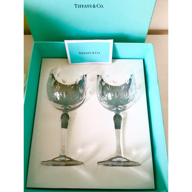 Tiffany & Co.(ティファニー)の新品 未使用 ティファニー ワイングラス ペア インテリア/住まい/日用品のキッチン/食器(グラス/カップ)の商品写真