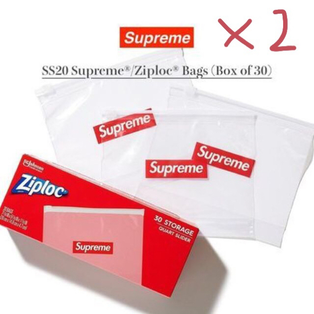 Supreme シュプリーム ZIPLOC ジップロック 2箱セットメンズ