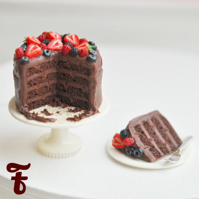 Fベリーチョコレートケーキのセット
