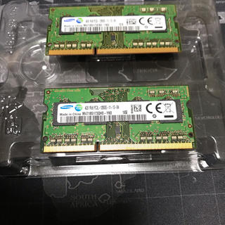 サムスン(SAMSUNG)のPC3L-12800S-11-13-B4 4GB２枚(PCパーツ)
