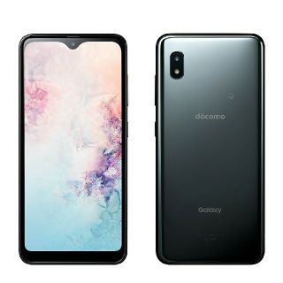 サムスン(SAMSUNG)の【新品】SC-02M Galaxy A20 Black+Red【未利用】(スマートフォン本体)