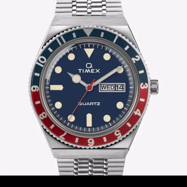 TIMEX(タイメックス)の国内正規品・即日発送　青赤ペプシカラーTIMEX Q タイメックスキュー メンズの時計(腕時計(アナログ))の商品写真