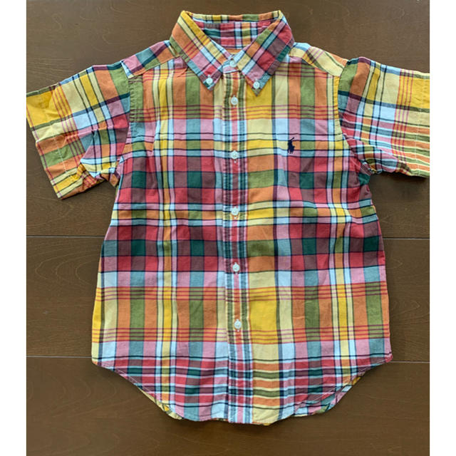 Ralph Lauren(ラルフローレン)のラルフローレン 半袖シャツ チェックシャツ　110 キッズ/ベビー/マタニティのキッズ服男の子用(90cm~)(ブラウス)の商品写真