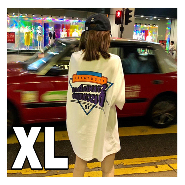 17㎏完売商品！韓国ファッション☆【 新品 】 ビッググラフィックTシャツ XL レディースのトップス(Tシャツ(半袖/袖なし))の商品写真