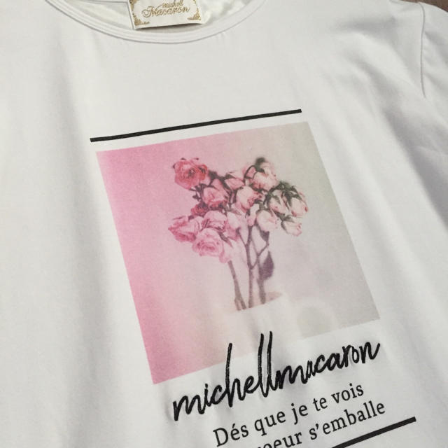 michellMacaron(ミシェルマカロン)の要コメント！ マカロン プリントTシャツワンピース フリーサイズ レディースのワンピース(ミニワンピース)の商品写真