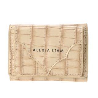 アリシアスタン(ALEXIA STAM)のアリシアスタン ミニ 財布　Logo Mini Wallet Beige　新品(財布)