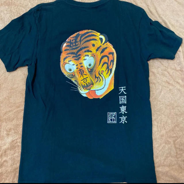 WACKO MARIA(ワコマリア)のワコマリア　浮世絵　Tシャツ　虎　タイガー　伊藤若沖　天国　XL 黒 メンズのトップス(Tシャツ/カットソー(半袖/袖なし))の商品写真