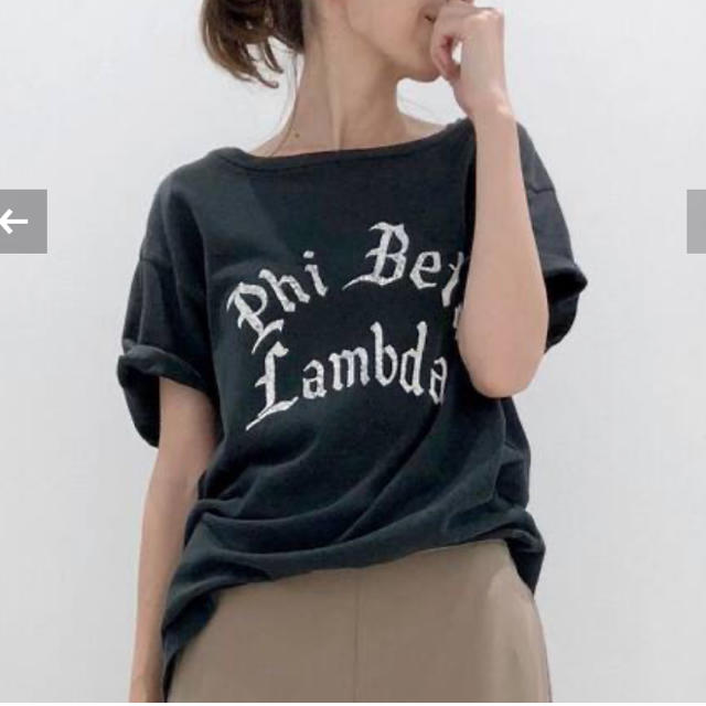 L'Appartement DEUXIEME CLASSE(アパルトモンドゥーズィエムクラス)のアパルトモン　REMI RELIEF Lambda Tシャツ レディースのトップス(Tシャツ(半袖/袖なし))の商品写真