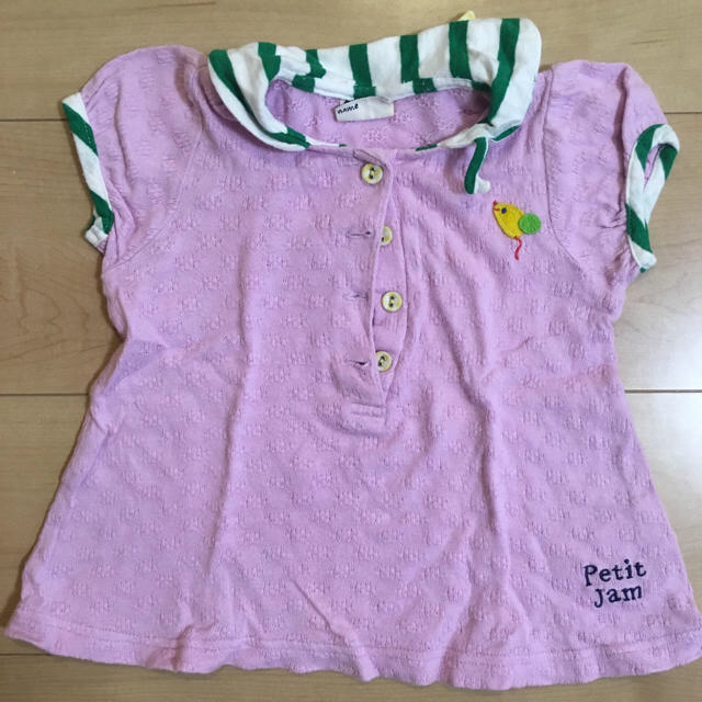 Petit jam(プチジャム)のクラゲ様＊トップス ネコ襟 プチジャム 90 キッズ/ベビー/マタニティのキッズ服女の子用(90cm~)(Tシャツ/カットソー)の商品写真