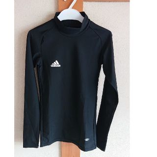 アディダス(adidas)のアディダス アンダーシャツ 2XS(150くらい)  黒 長袖 ハイネック(ウェア)