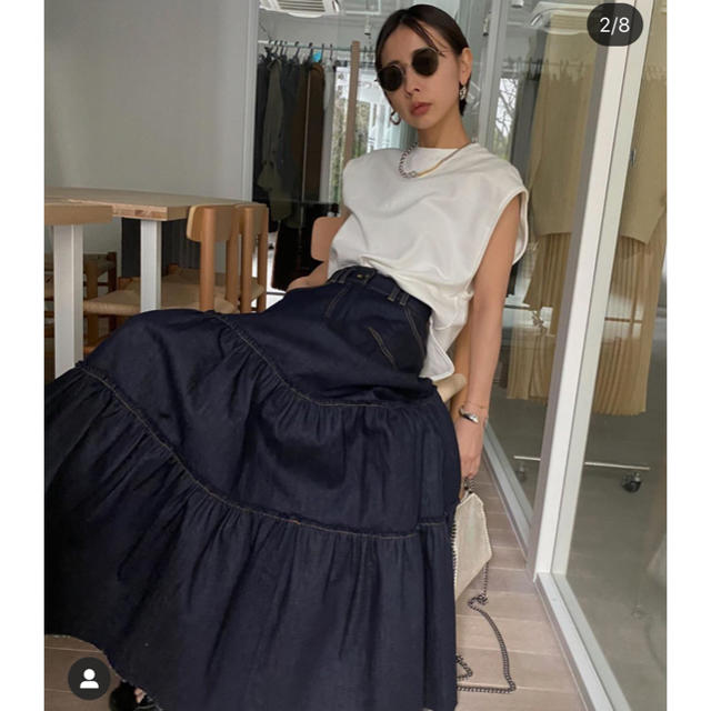 Ameri VINTAGE(アメリヴィンテージ)の【最終値下げ】DENIM TIERED SKIRT レディースのスカート(ロングスカート)の商品写真