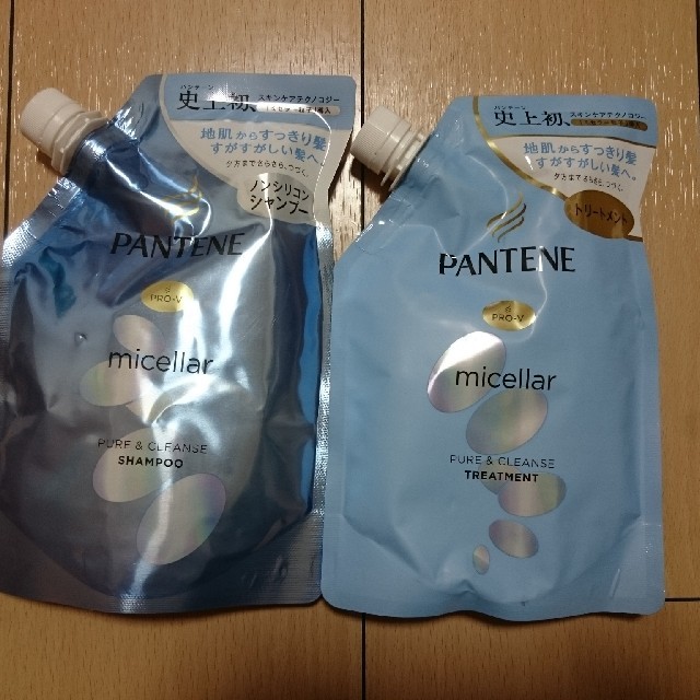 PANTENE(パンテーン)の青 ミセラー ピュア＆クレンズ パンテーン シャンプー&トリートメント 詰め替え コスメ/美容のヘアケア/スタイリング(シャンプー)の商品写真