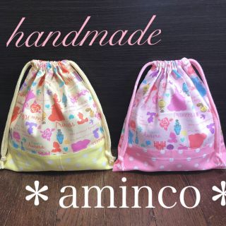 himawari1127様専用♡値下げ‼️給食袋　巾着袋　プリンセスシルエット(外出用品)